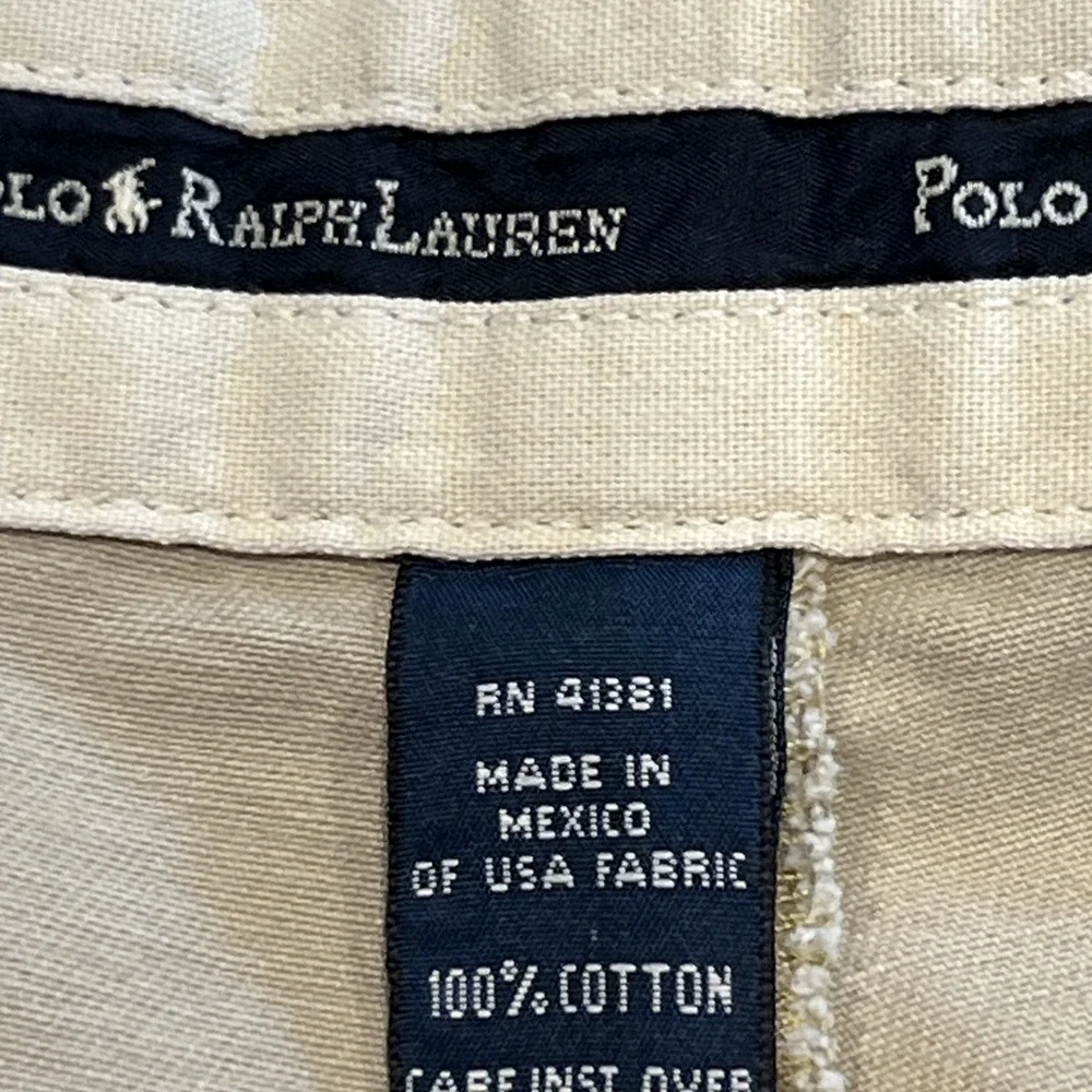 VTG 90s Polo Ralph Lauren Andrew Pants Men 38x30 Beige Classic Chino Pleated